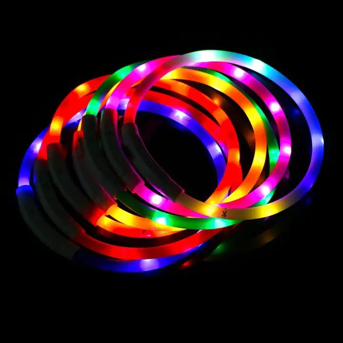 Collier de prévention de la perte de chien Led Usb