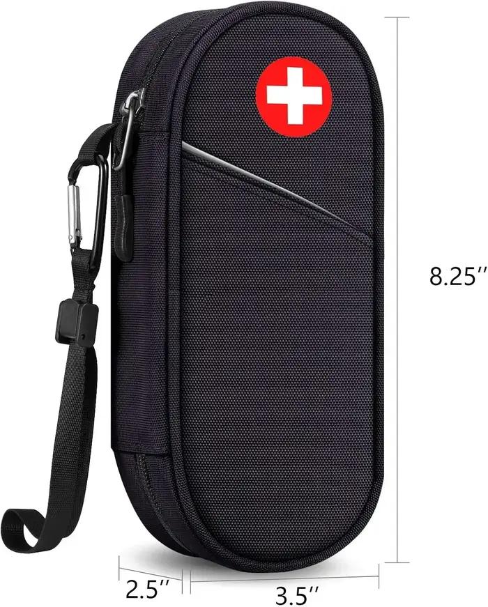 Sac organisateur de médicaments de voyage pour fournitures médicales d'urgence