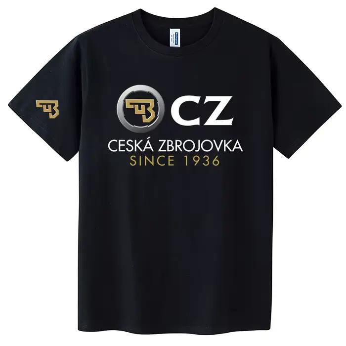 2025 CZ Ceska Zbrojovka armes à feu tchèques T-Shirt hommes hauts été à manches courtes T-Shirt 100%