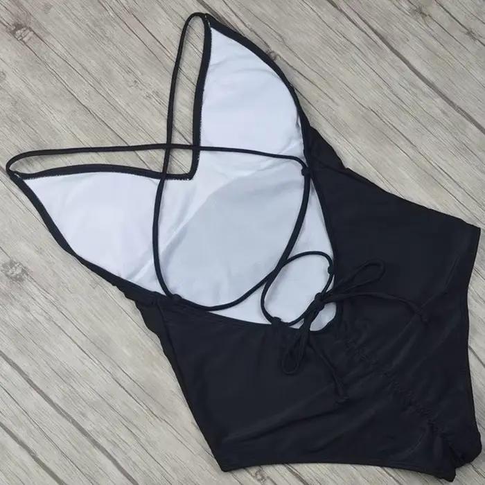 Team Bride & Bride-Maillot de bain une pièce rembourré pour femme, monokini sexy, culotte tanga, dos nu, vêtements de plage