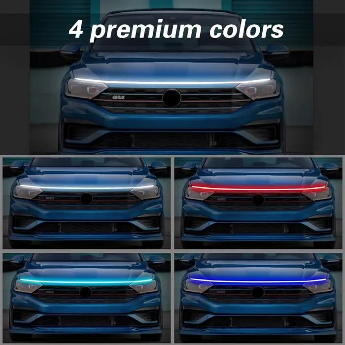 Feux de jour à LED pour Hyundai, phares antibrouillard DRL, bande lumineuse, lampe ambiante décorati
