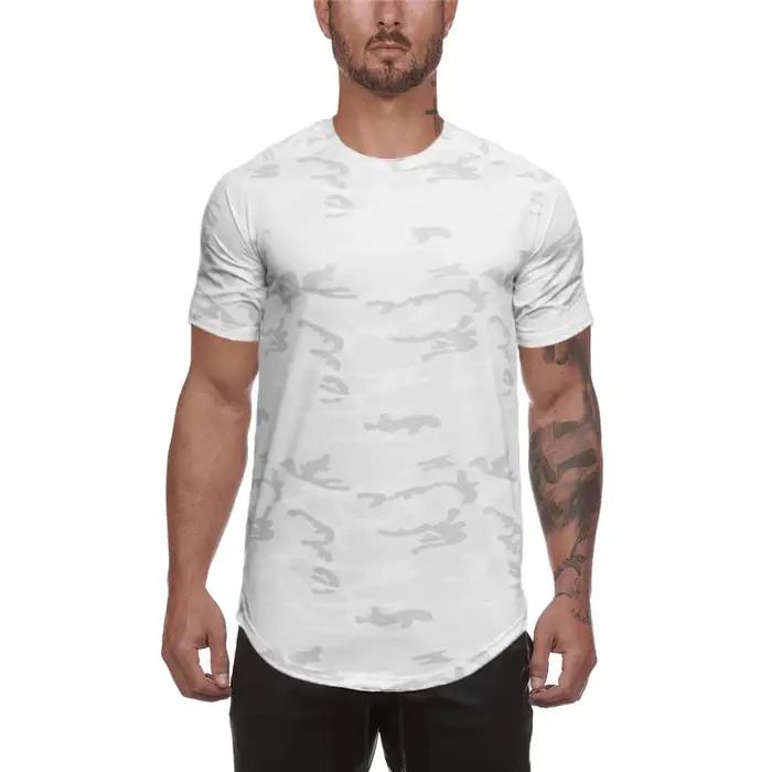 CamSolomon-T-shirt à manches courtes et col rond en maille pour homme