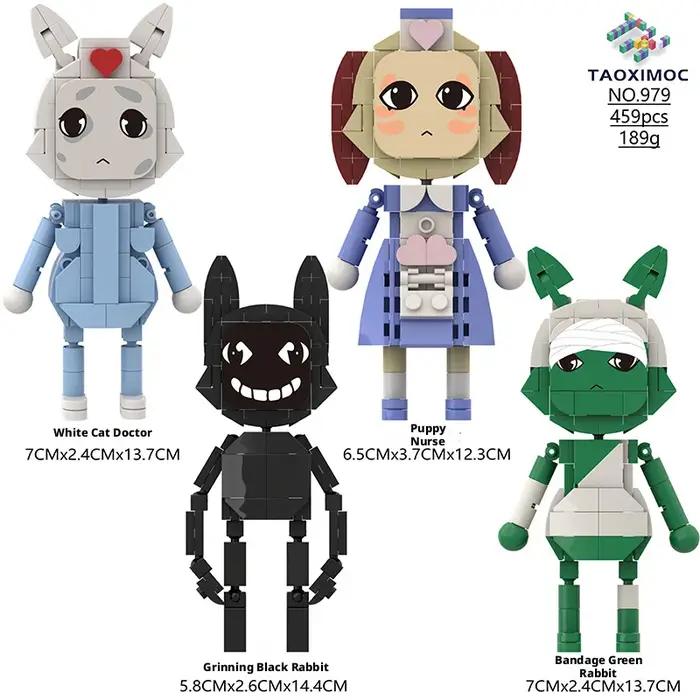 Nouveau Jouet de Construction Modulaire Thème Hôpital Vétérinaire : Anomalies Animaux (Chat, Chien, Pingouin, Lapin) - Modèle Décoratif