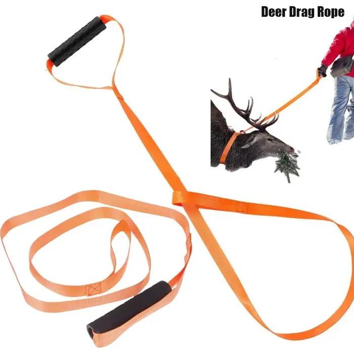 Harnais traction cerf durable poignée portable chasse équipement transport gibier extérieur
