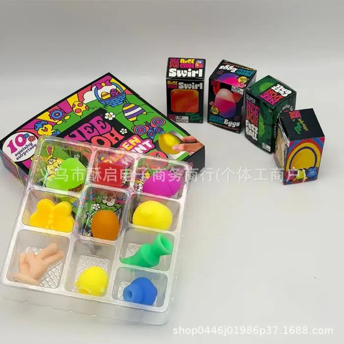 Nouveaux articles de fête : Œuf Squishy Doré Needoh, Boîte Surprise pour Chasse au Trésor de Pâques, Boîte Mystère, Décoration Mignonne pour Fêtes à Domicile, Cadeaux d'Anniversaire
