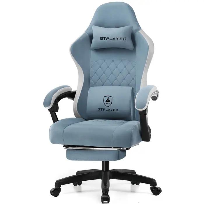 GTPLAYER Chaise de jeu avec coussin à ressorts ensachés, accoudoirs et repose-pieds à liaison, chais