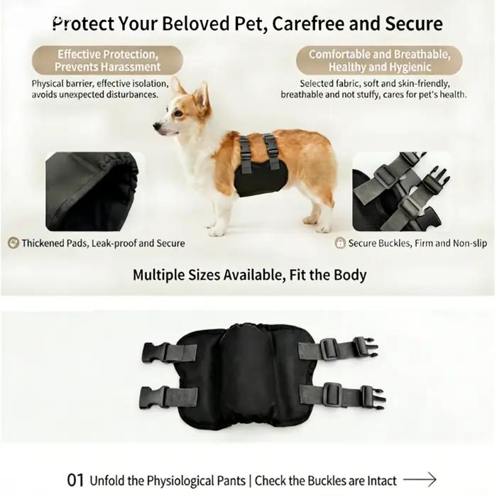 Culottes Physiologiques pour Chiens Mâles Respirantes Universelles pour Teddy et Golden Retriever Occasions Spéciales Libération et Hygiène