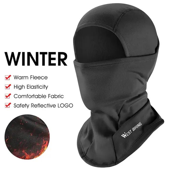 Cagoule de Cyclisme en Velours West Biking pour Hommes Protection Visage Polyvalent Activités Plein Air Occasions Spéciales