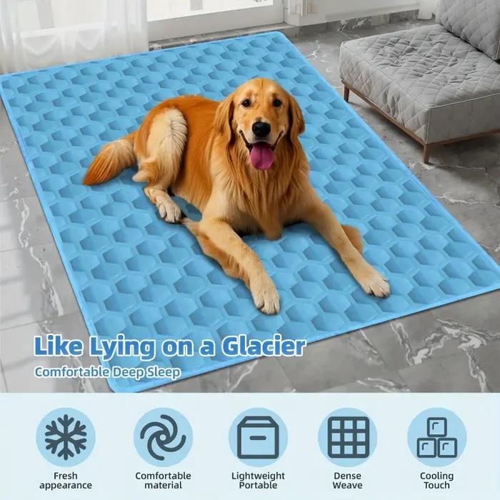 Tapis rafraîchissant en élasthanne pour chiens et chats, tapis de couchage respirant et élégant pour canapé et déplacement été