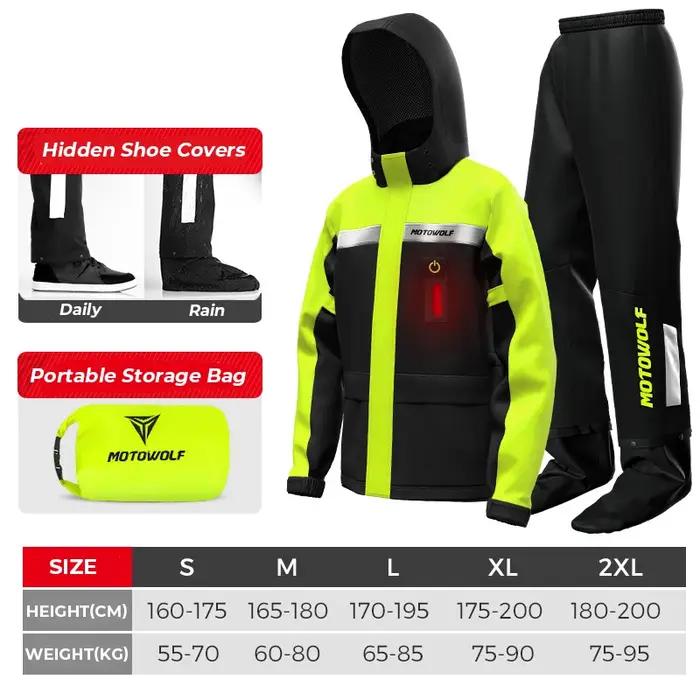 Imperméable de moto pour homme, ensemble respirant et léger, vêtements de pluie séparés, pantalon ré