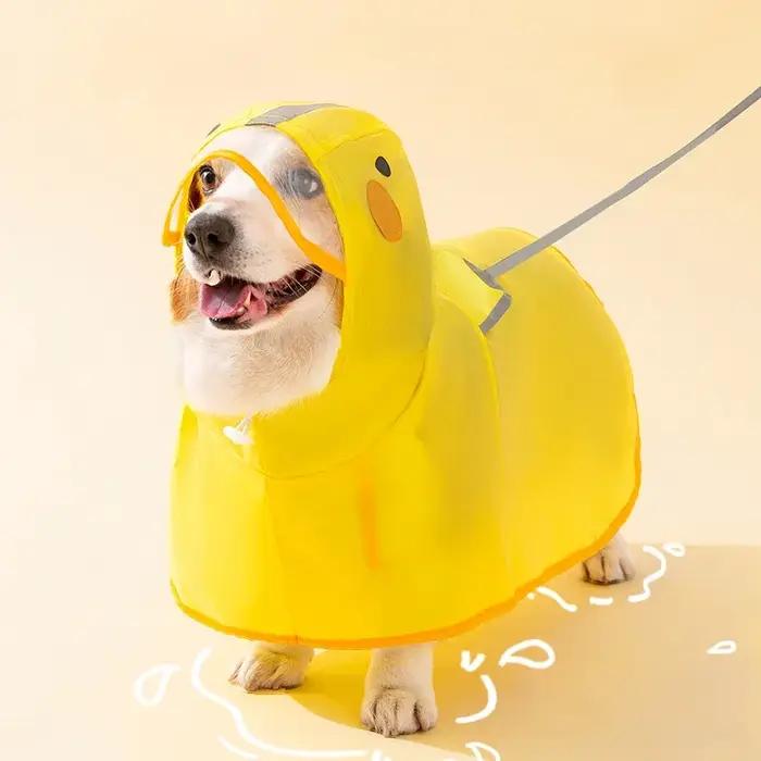 Vêtements de pluie en forme de canard pour chien