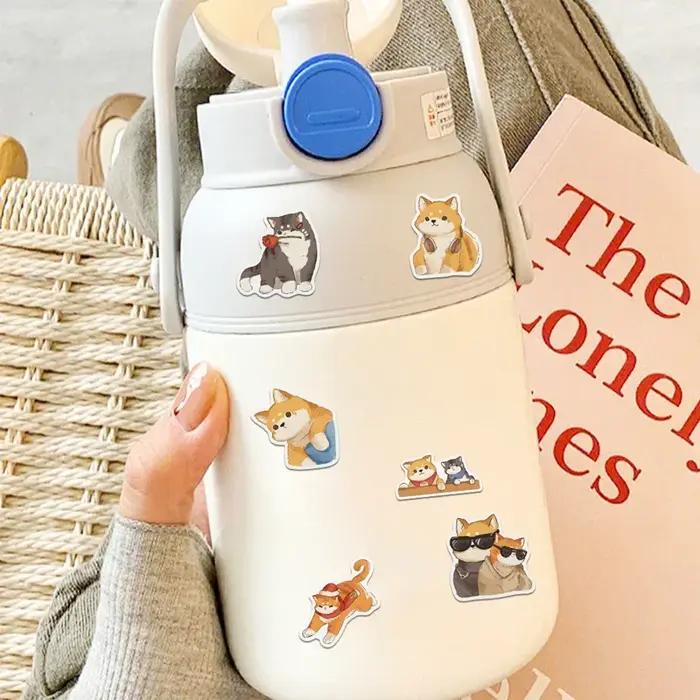 Autocollants Shiba Inu Akita Adhésifs Mignons et Amusants Pour Chat Chien Ordinateur Portable Bullet Journal Occasions Spéciales