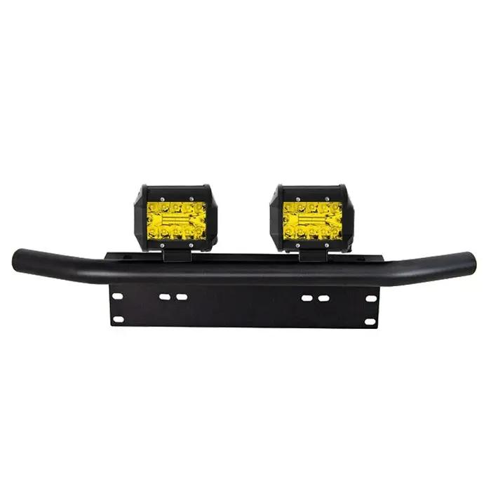 Projecteur de travail jaune pour voiture tout-terrain, barre lumineuse avec attelage de remorquage u