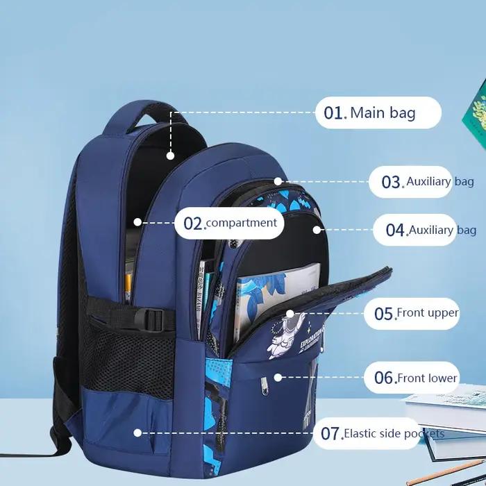 Sac à dos pour enfants sacs d'école pour enfants pour garçons astronaute école sac à dos étanche sac
