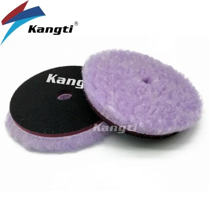 Tampon de polissage en laine d'agneau naturelle, 5/6 pouces, pour voiture, roue, soins de peinture a