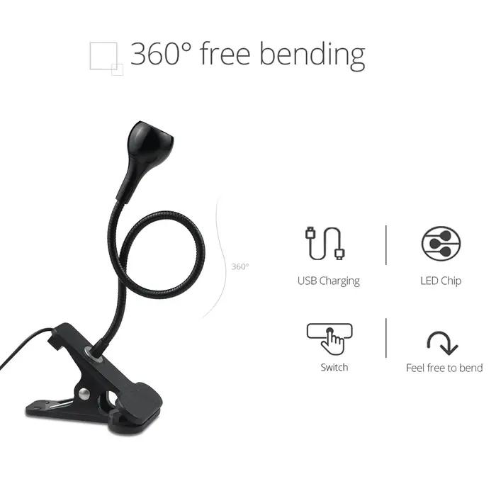 Lampe de Table USB 5V avec support à Clip, accessoires de bureau flexibles pour bureau, chambre à co