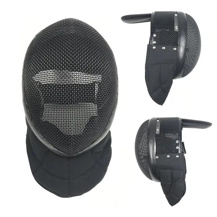 Masque d'entraîneur d'escrime FIE 1600N coque haute résistance doublure amovible polyester système de sécurité sangle arrière pour hommes femmes entraînement compétition cadeau