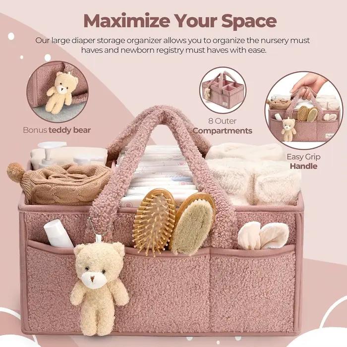 Organisateur de caddie à couches pour bébé, pour Table à langer, empiloirs et caddies en peluche, sa