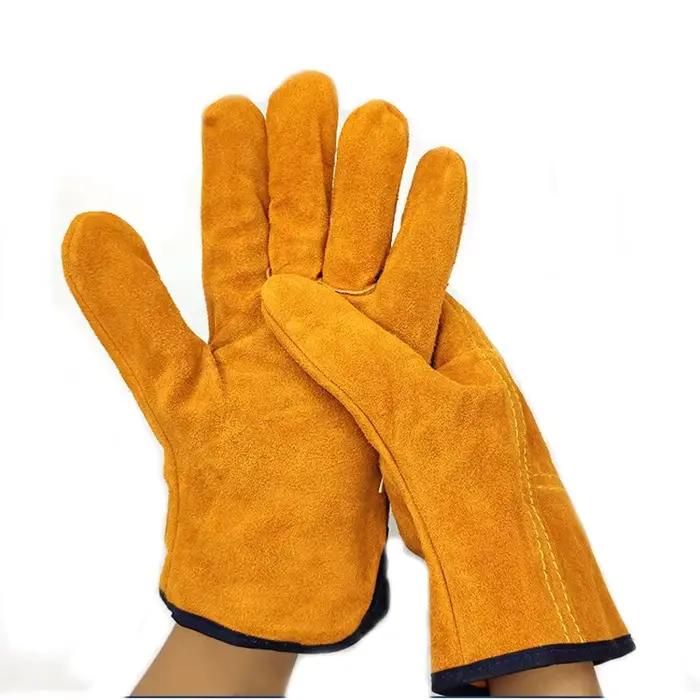 Gants travail cuir souple conducteur chasse sécurité mécanique jardin ferme soudure protection homme