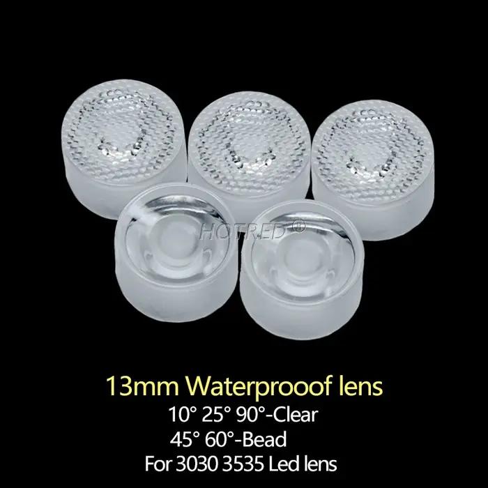 Lentille LED XPE étanche, réflecteur Plano ColliDonor, 100 pièces, 13mm, 1W, 3W, 5W, 3535, résistant