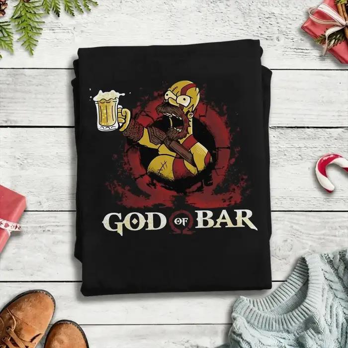 T-shirt homme God of War en pur coton style décontracté col rond pour homme occassions quotidiennes et spéciales