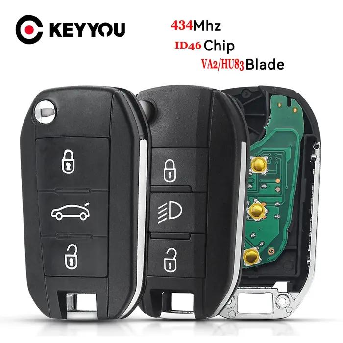 EllYYOU 434MHz SK FHELLA ID46-pcf7941 Voiture Clé À Distance pour KIT 208 2008 301 308 5008 Hella VA