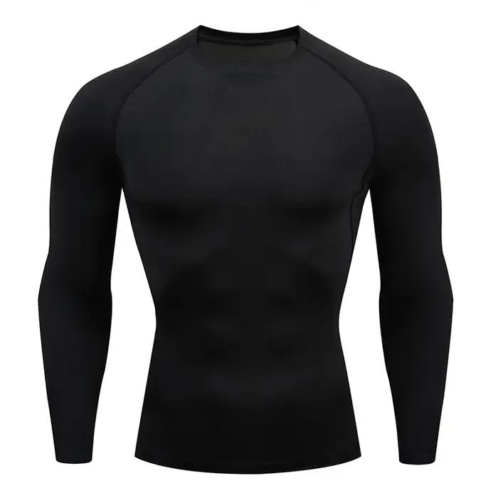 Chemises de compression à manches longues pour hommes