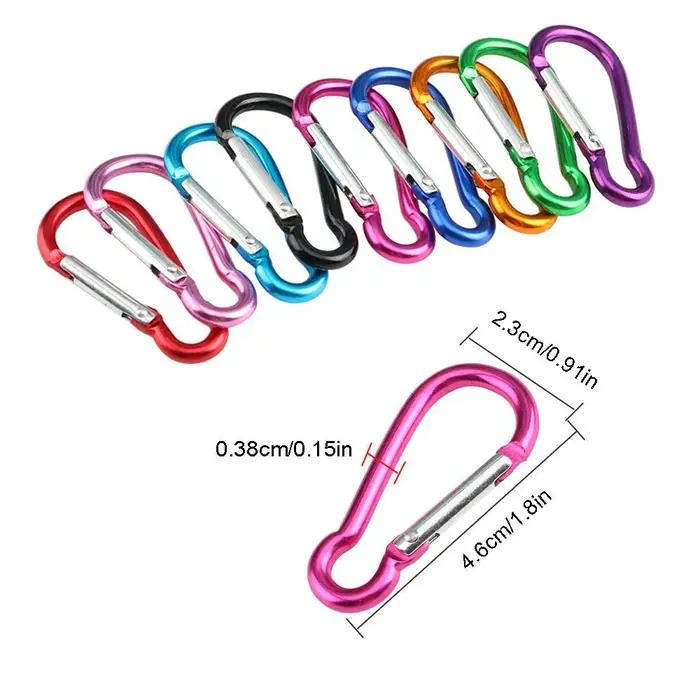 Mousqueton pour clés chaîne Mini gourde en alliage d'aluminium porte-clés Clip crochet serrure voyag