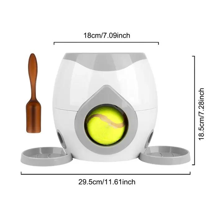 Lanceur automatique de balles pour chien, machine à récompenses alimentaires, lanceur interactif de balles pour chien, distributeur de nourriture lent pour chiens de petite et moyenne taille