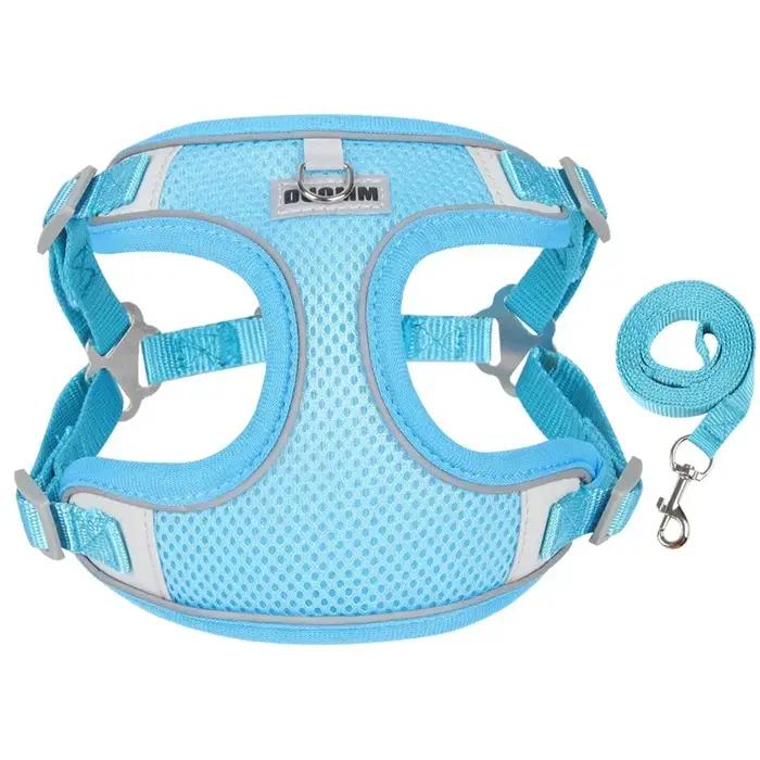 Harnais respirant en maille pour chiens de petite et moyenne taille, harnais et laisse pour chiots pour la promenade en extérieur, fournitures pour animaux de compagnie Pomeranian