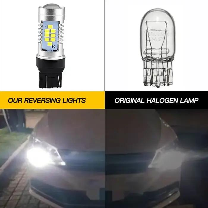 Ampoule LED DRL Canbus W21/5W 7443 T20, 2 pièces, pour VW Up e-UP Caddy MK4 Touareg 7P Beetle Skoda
