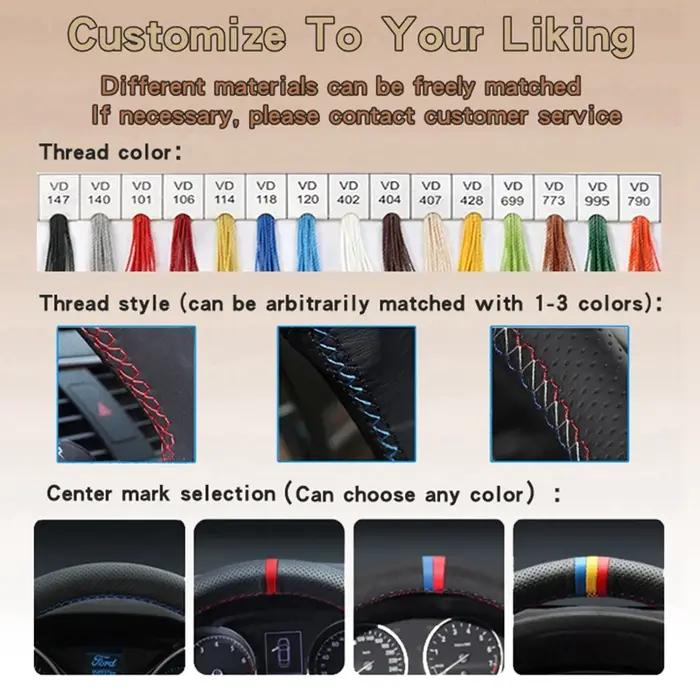 Personnalisé Voiture Couverture de Volant En Daim En Fiber De Carbone 100% Pour Honda Accord 10 2018