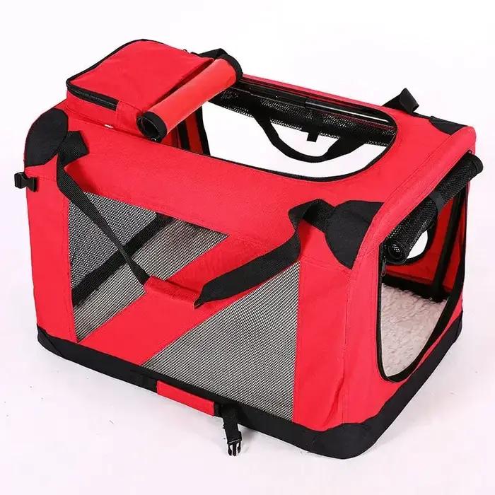 Boîte de voyage pliable et portable pour animaux de compagnie montés sur véhicule, chiens moyens et grands, accent pour animaux de compagnie, bagages pour chat