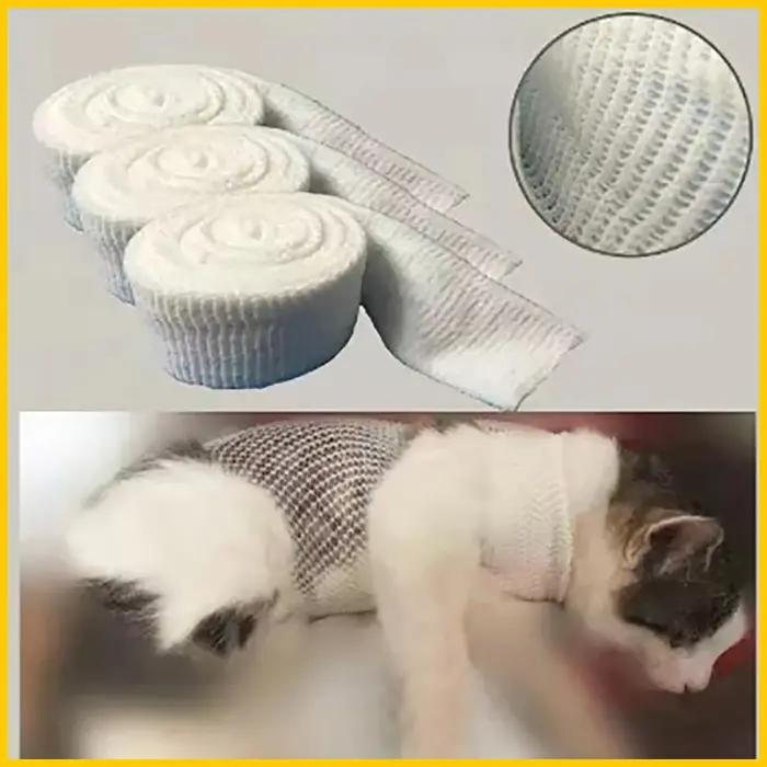 Gaze élastique de stérilisation pour chiens et chats