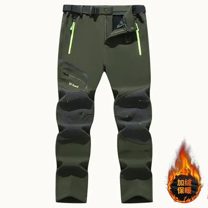 Pantalon softshell randonnée imperméable coupe-vent - Vêtement chasse automne hiver droit homme