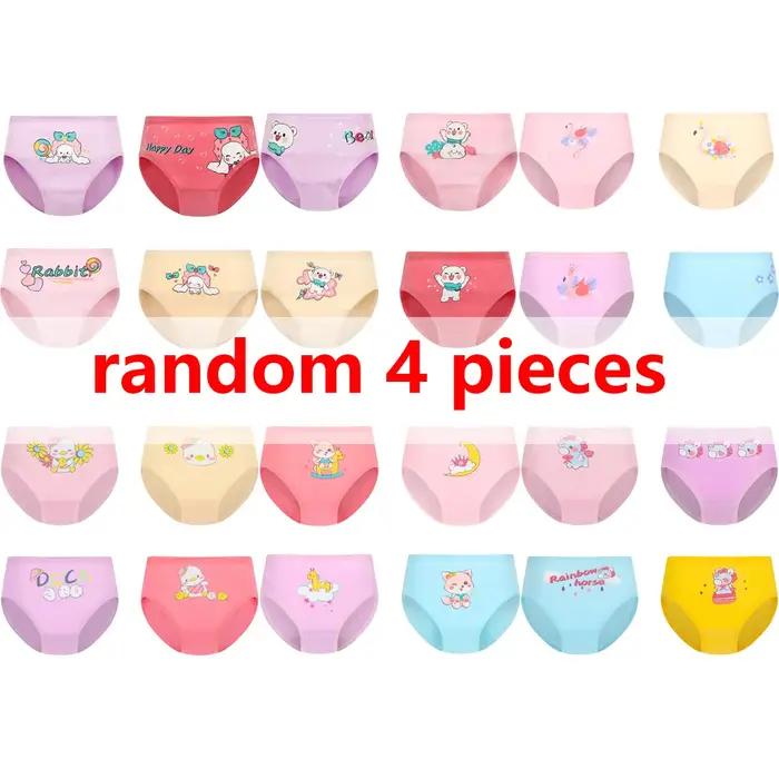 1/4/8/12 pièces enfants filles culottes ensembles coton joli mignon dessin animé licorne imprimer enfant sous-vêtements