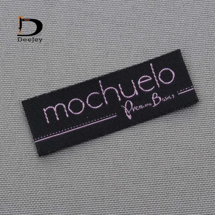 Étiquettes de vêtements de marque personnalisée brodées en coton polyester pour chaussures vêtements sacs avec logo privé lavable écologique pour occasions spéciales