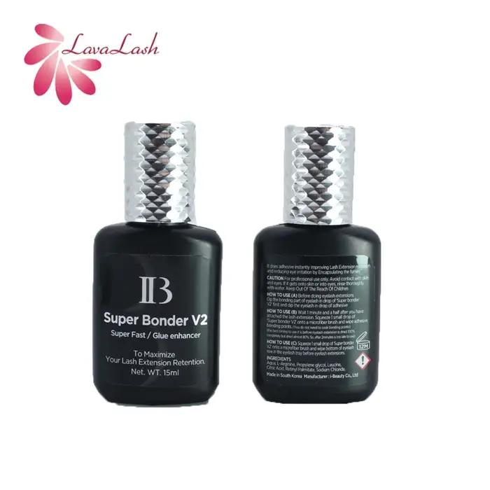 Agent de fixation de durcissement Transparent IB Super Bonder V2, 15ml, pour Extensions de cils, pri