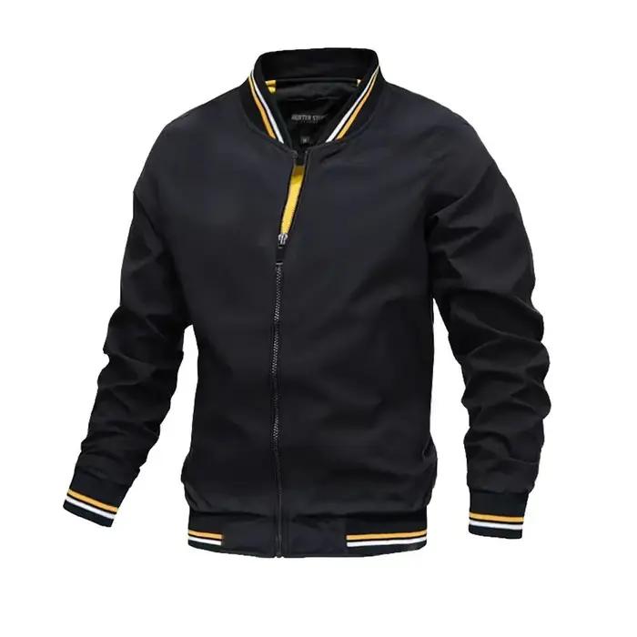 2024 printemps été Bomber veste hommes noir décontracté coupe ajustée Baseball hommes vestes nouvell