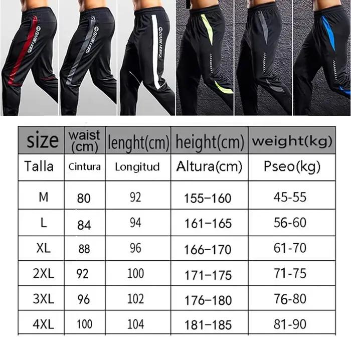 Pantalons de Sport pour hommes pantalons de course avec poches zippées entraînement de Football pant