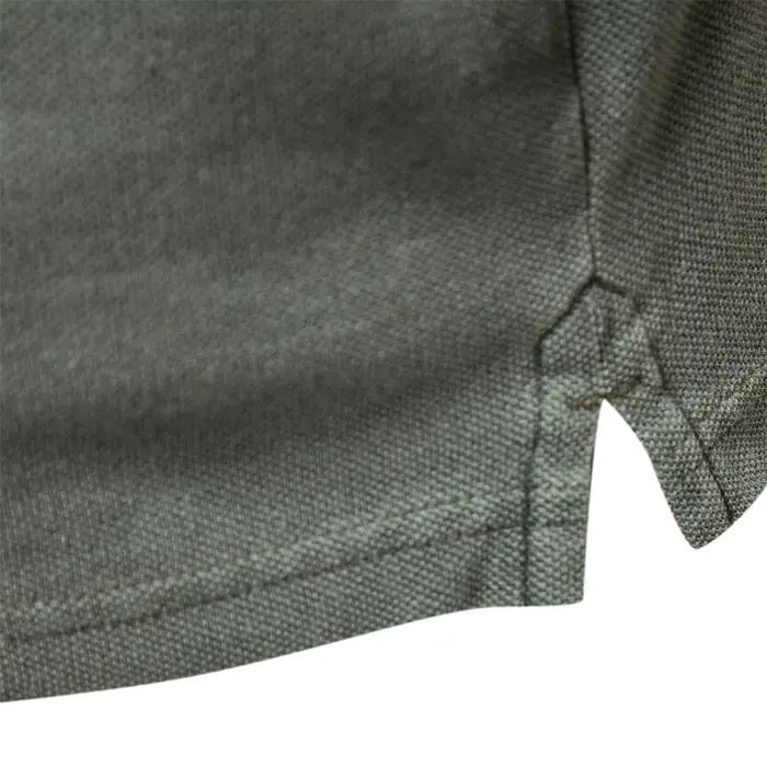 AIOPEON 100% coton couleur unie hommes polos décontracté à manches courtes couverture hommes chemise