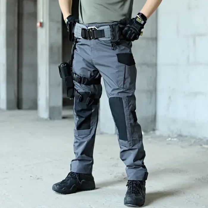 Pantalon tactique militaire cargo pour chasse homme - imperméable résistant multi-poches outdoor