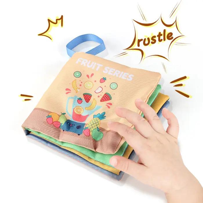 Jouets de Nettoyage Montessori pour Bébé, Drapeau Tactile 3D, Grands Abonnés, Livre Sensoriel, Appre