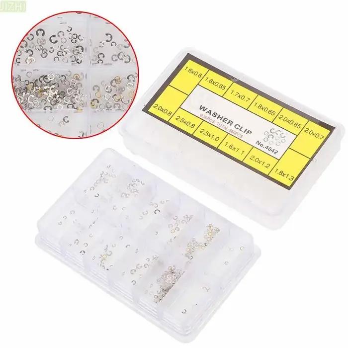 360Pack 12 tailles rondelle Clip entretoise anneau montre poussoir bouton Circlip pour les fabricant