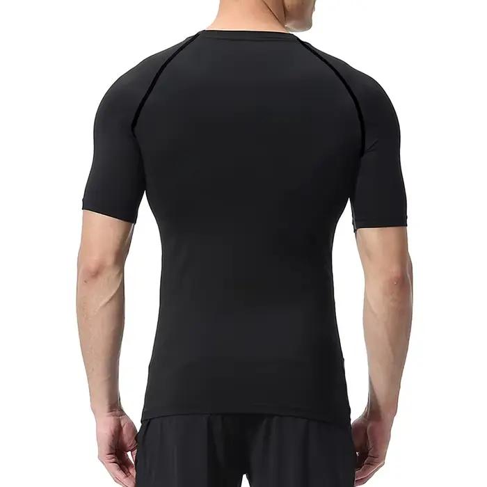 Spider graphique Compression chemises pour hommes gymnastique entraînement anti-éruption athlétique