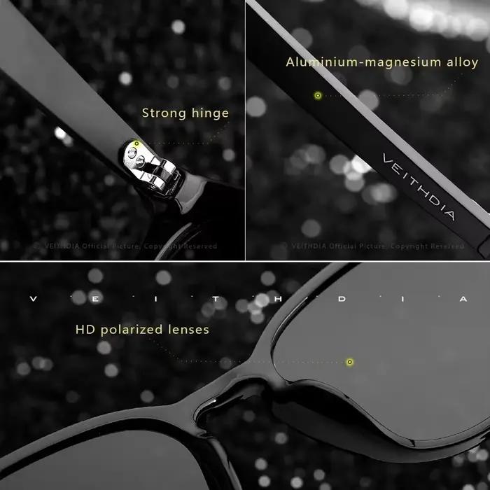 VEITHDIA lunettes de soleil de mode pour hommes et femmes lentille photochromique lunettes de protec