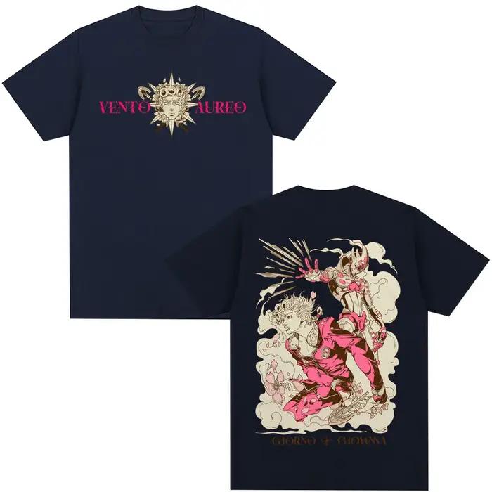 T-shirt Giorno Giovanna Anime Jojo Bizarre Adventure Manga Hommes Femmes Vêtements Coton Décontracté Surdimensionné Pour Fans Occasions Spéciales