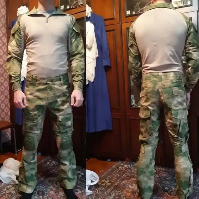 Veste tactique camouflage multicam pour chasse et airsoft - Pantalon de combat professionnel homme