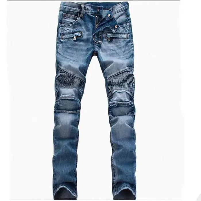 Jeans droits de motard de moto pour hommes