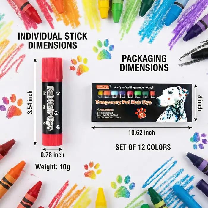 Peinture Temporaire pour Poils d'Animaux Accessoires pour Chiens et Chats Couleurs Élégantes et Sécuritaires Occasions Spéciales